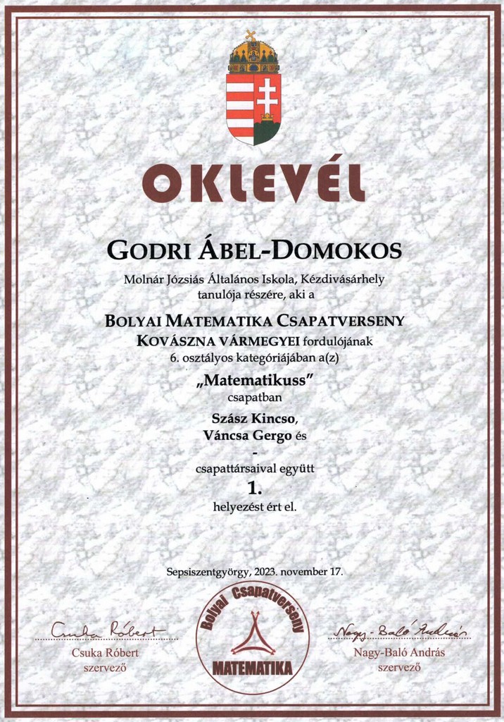 oklevél